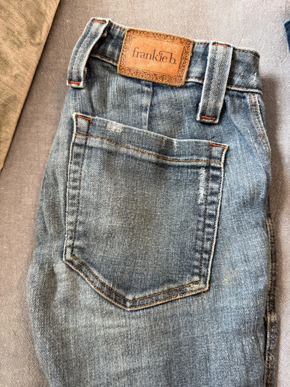 Frankie B. Dark Wash Distressed Flare Jeans - Picture 6 of 9